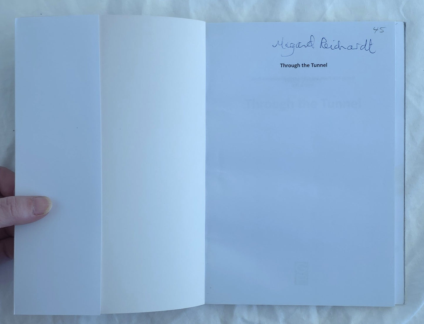 Through the Tunnel by Jill Gower (inscribed)