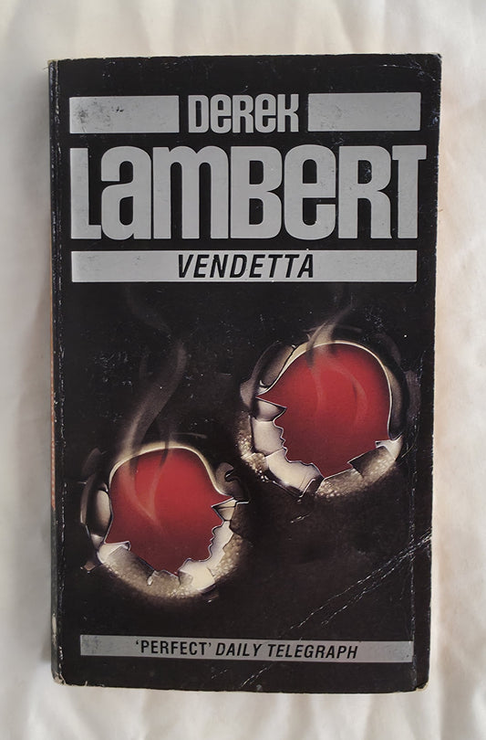 Book titled 'Vendetta' by Derek Lambert with a red and white design on the cover.