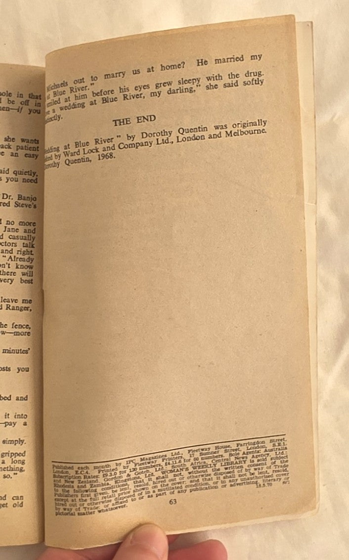 Wedding at Blue River by Dorothy Quentin