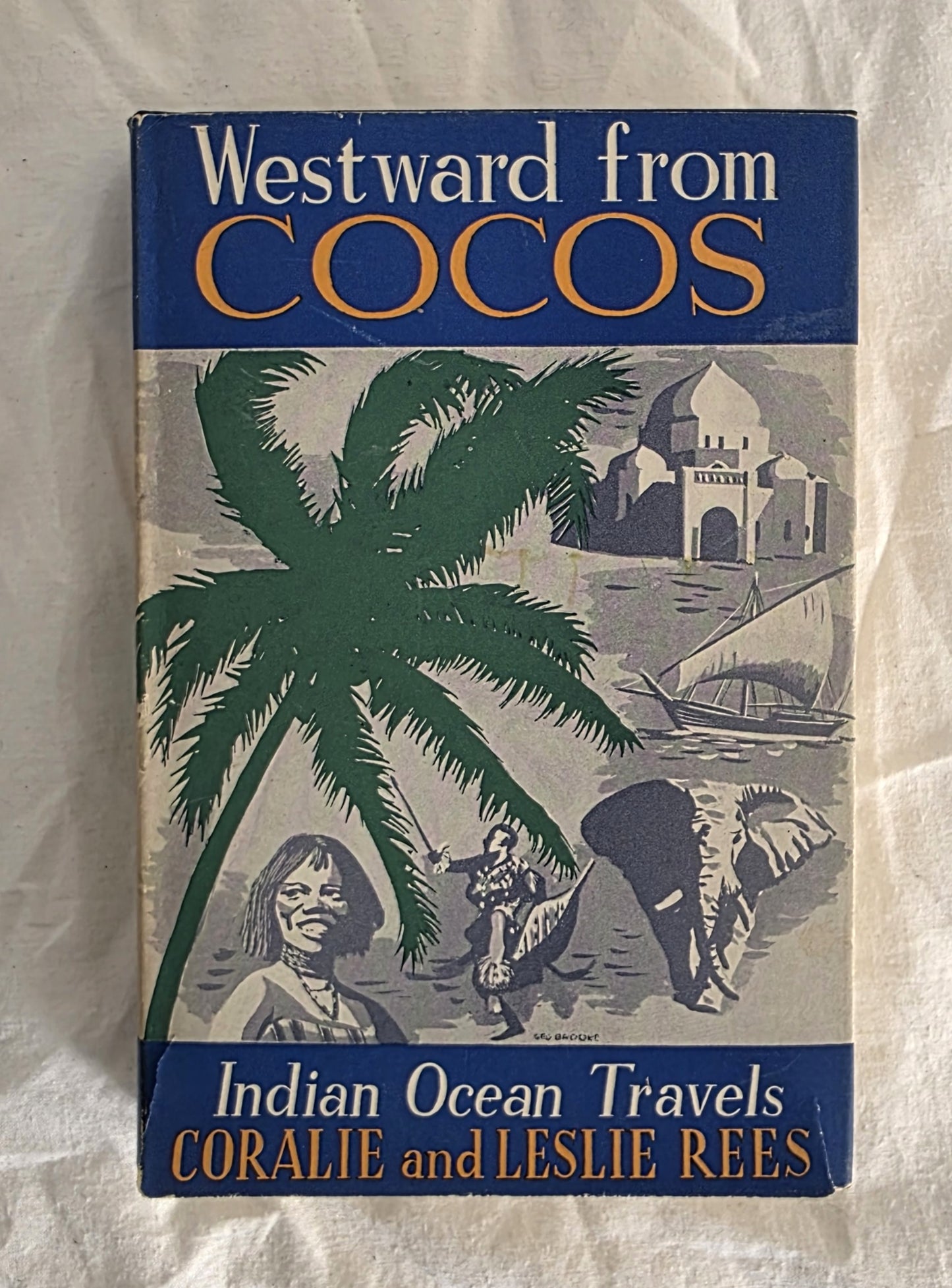 Book cover of 'Westward from Cocos' by Coralie and Leslie Rees on a textured white background