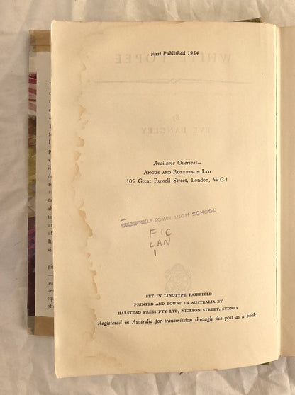 White Topee by Eve Langley