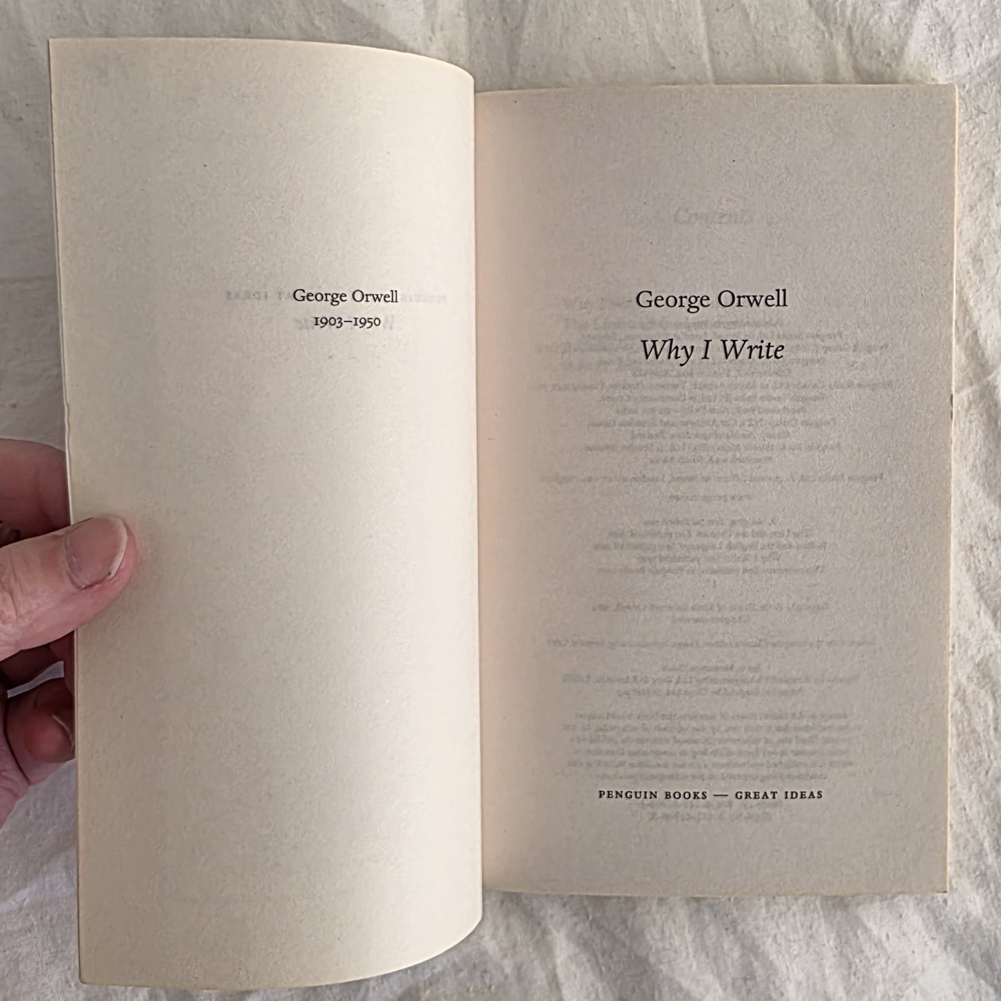 Why I Write by George Orwell