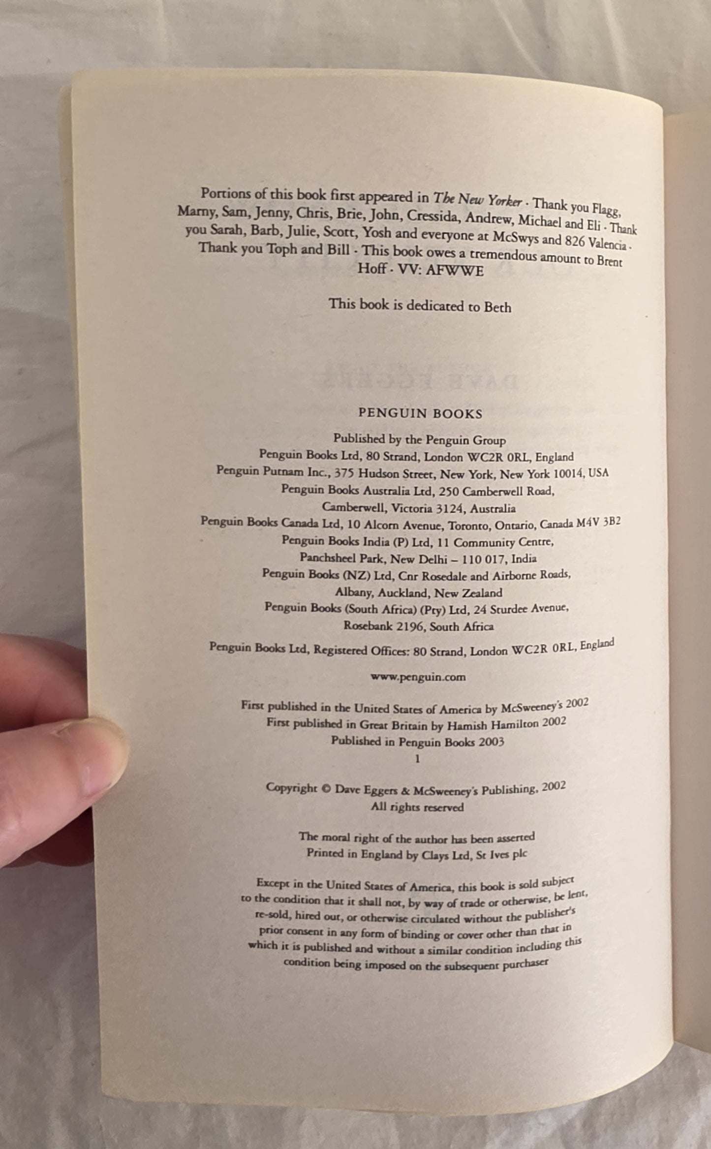 You Shall Know Our Velocity by Dave Eggers (Penguin)