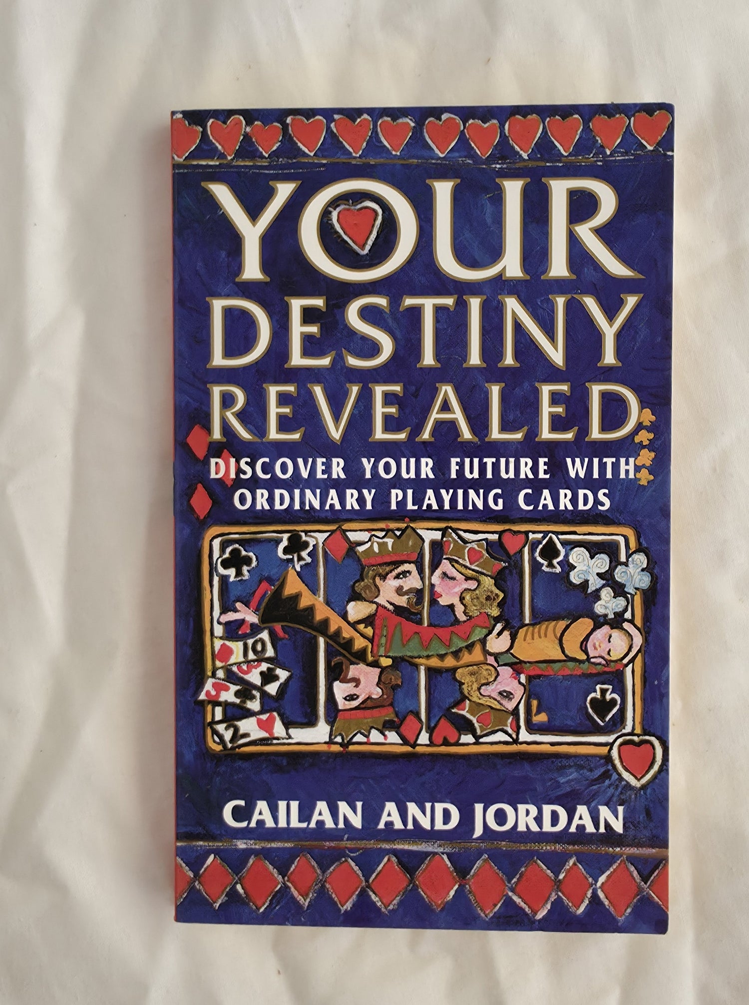 Card deck packaging titled 'Your Destiny Revealed' with playing card illustrations on a white background.