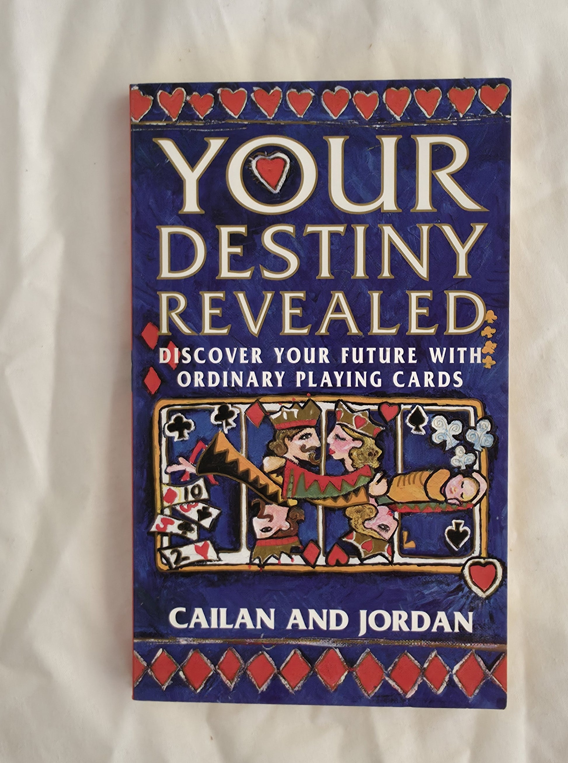 Card deck packaging titled 'Your Destiny Revealed' with playing card illustrations on a white background.