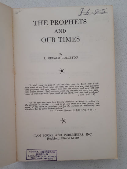 The Prophets And Our Times by Rev. R. Gerald Culleton