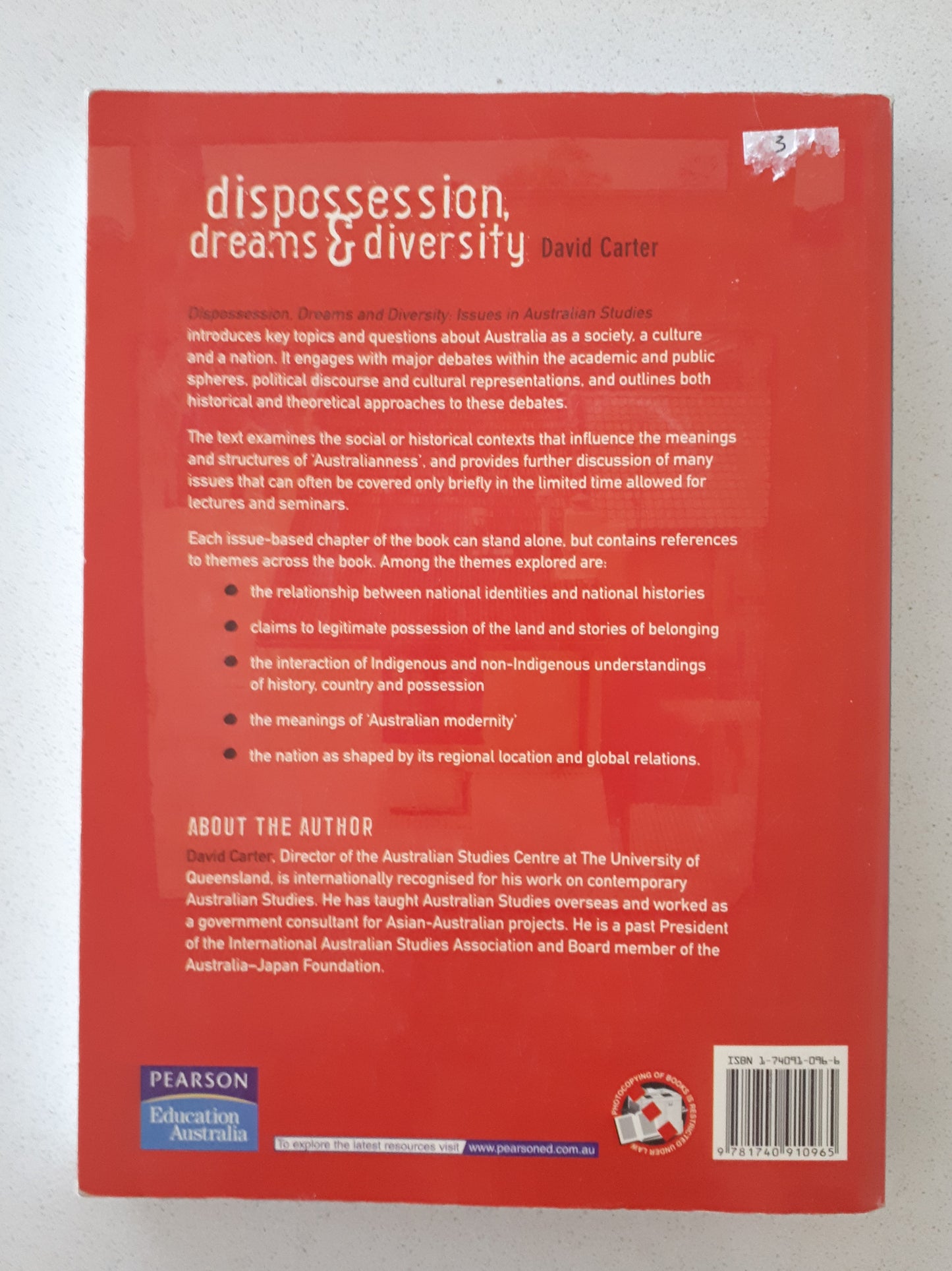 Dispossession, Dreams & Diversity by David Carter