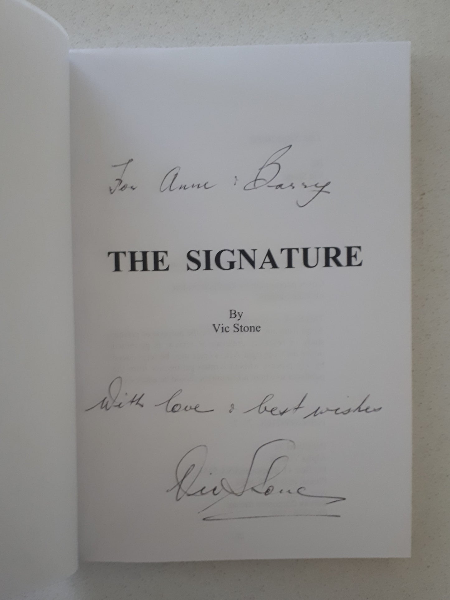 The Signature by Vic Stone