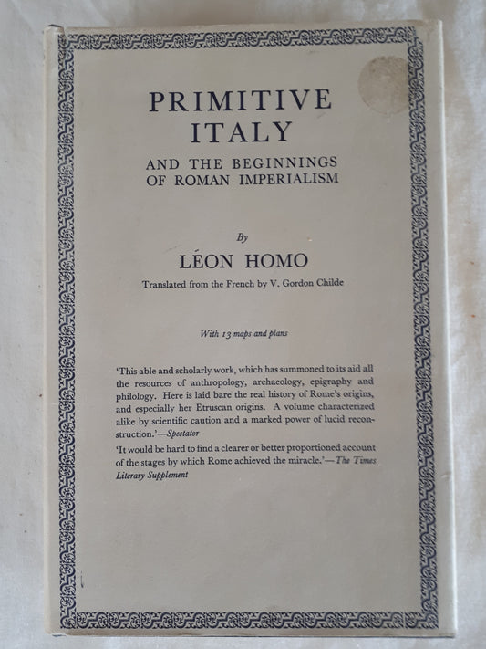 Primitive Italy by Leon Homo