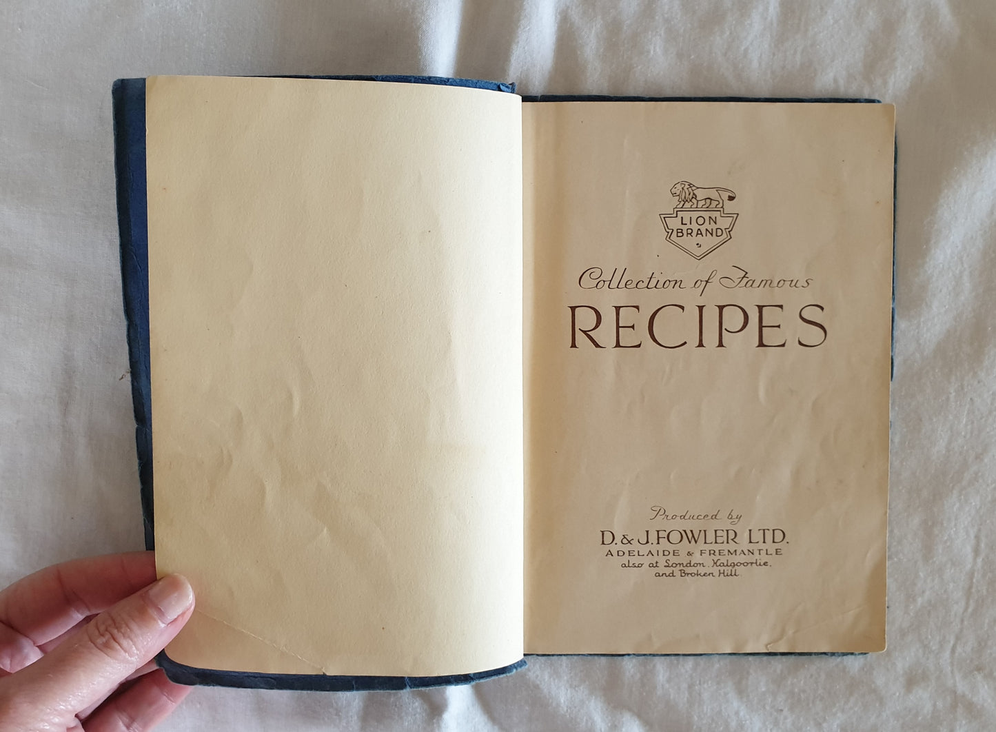 Lion Brand Collection of Famous Recipes by D. & J. Fowler