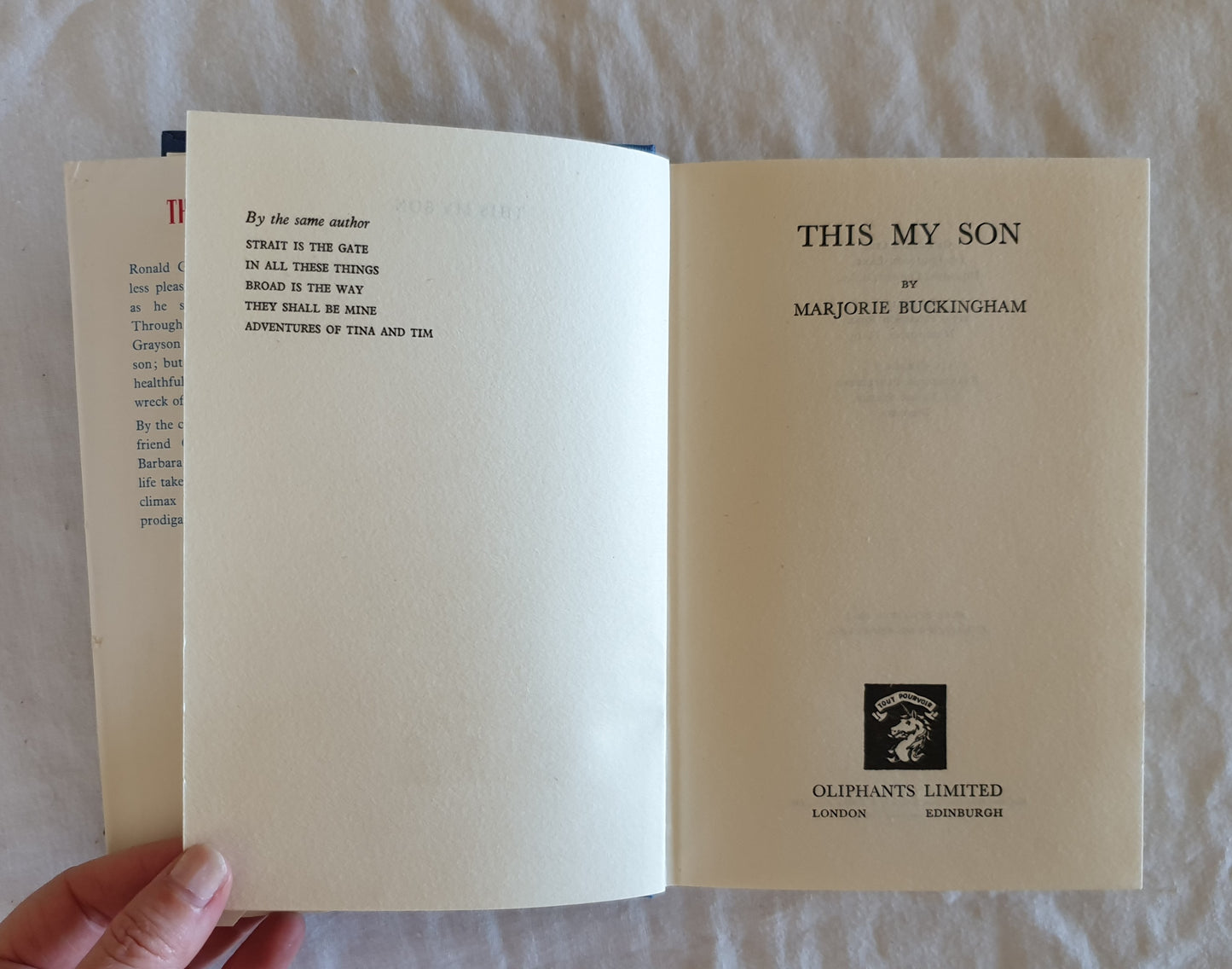 This My Son by Marjorie Buckingham