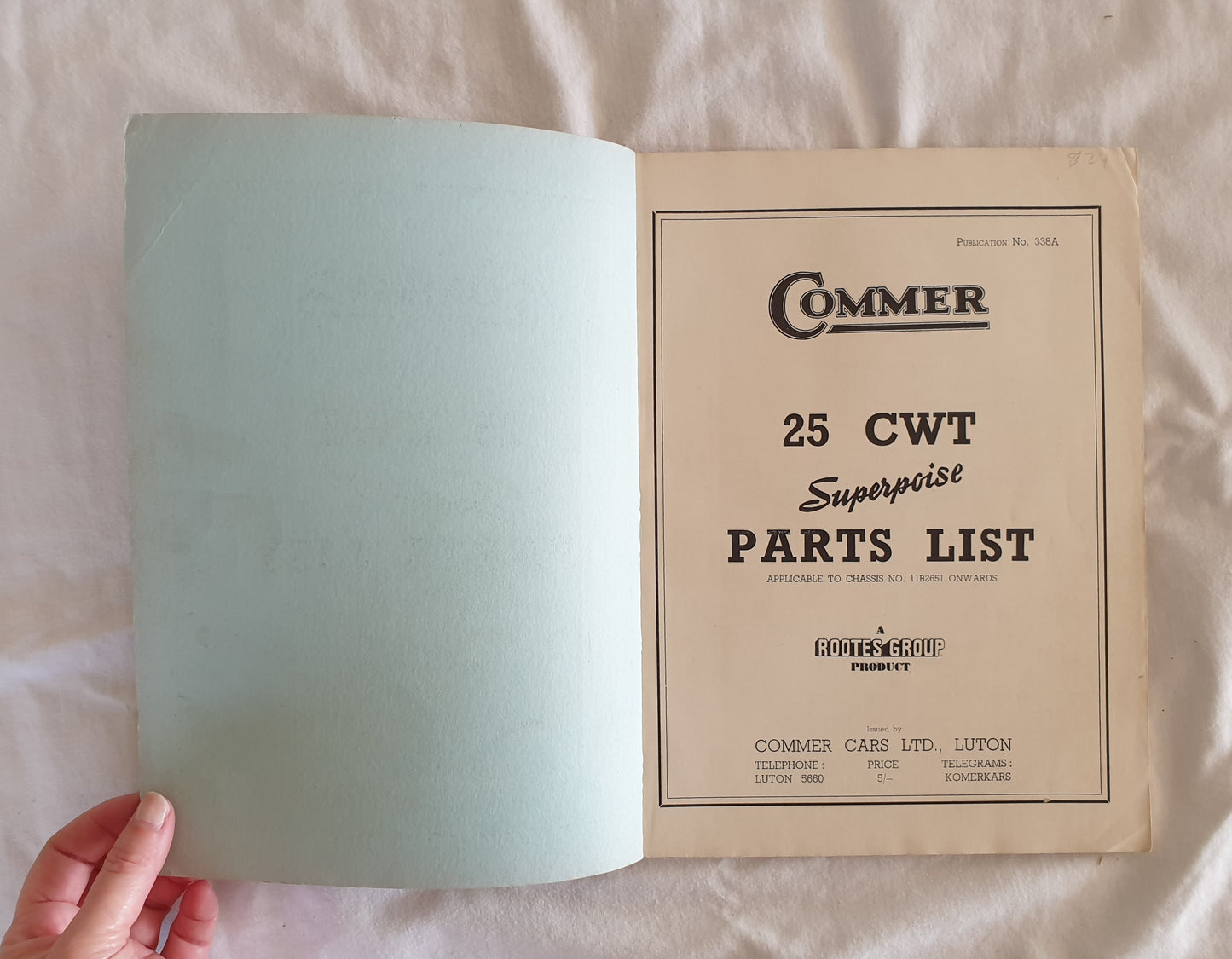 Commer 25 CWT Superpoise Parts List