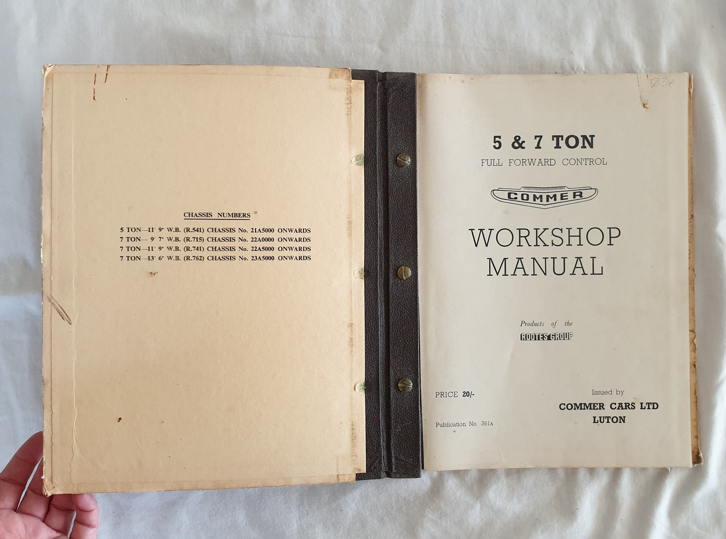 5 & 7 Ton Full Forward Control Commer Workshop Manual