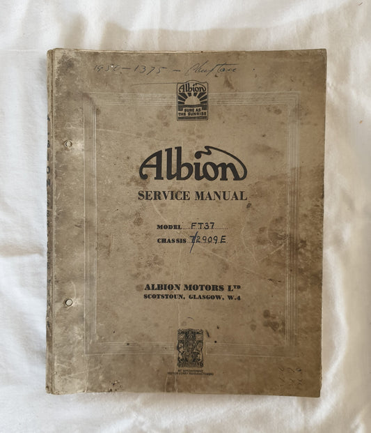 Albion Service Manual Model FT37