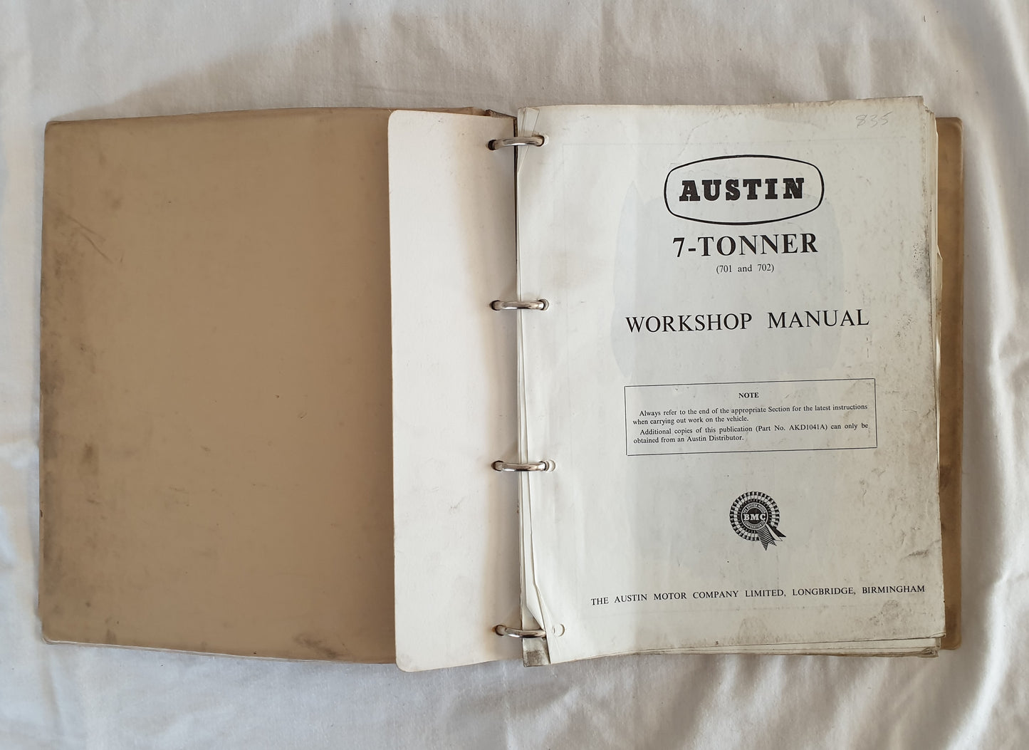 Austin 7-Tonner (701 and 702) Workshop Manual