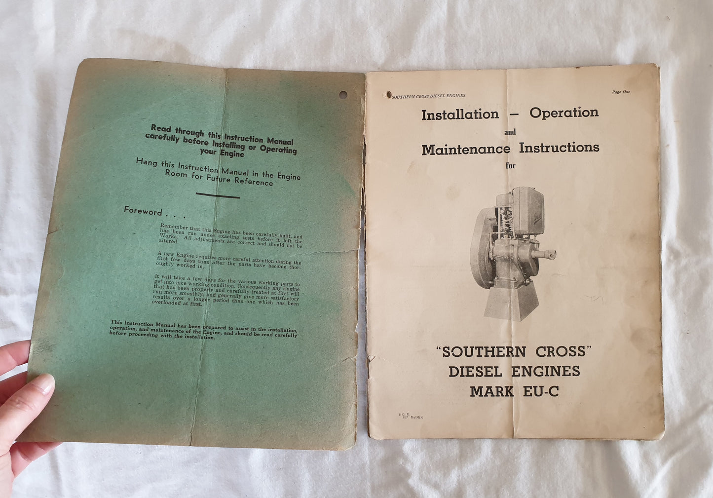 Instruction Manual for Southern Cross 4 h.p. Diesel Engine Mark EU-C