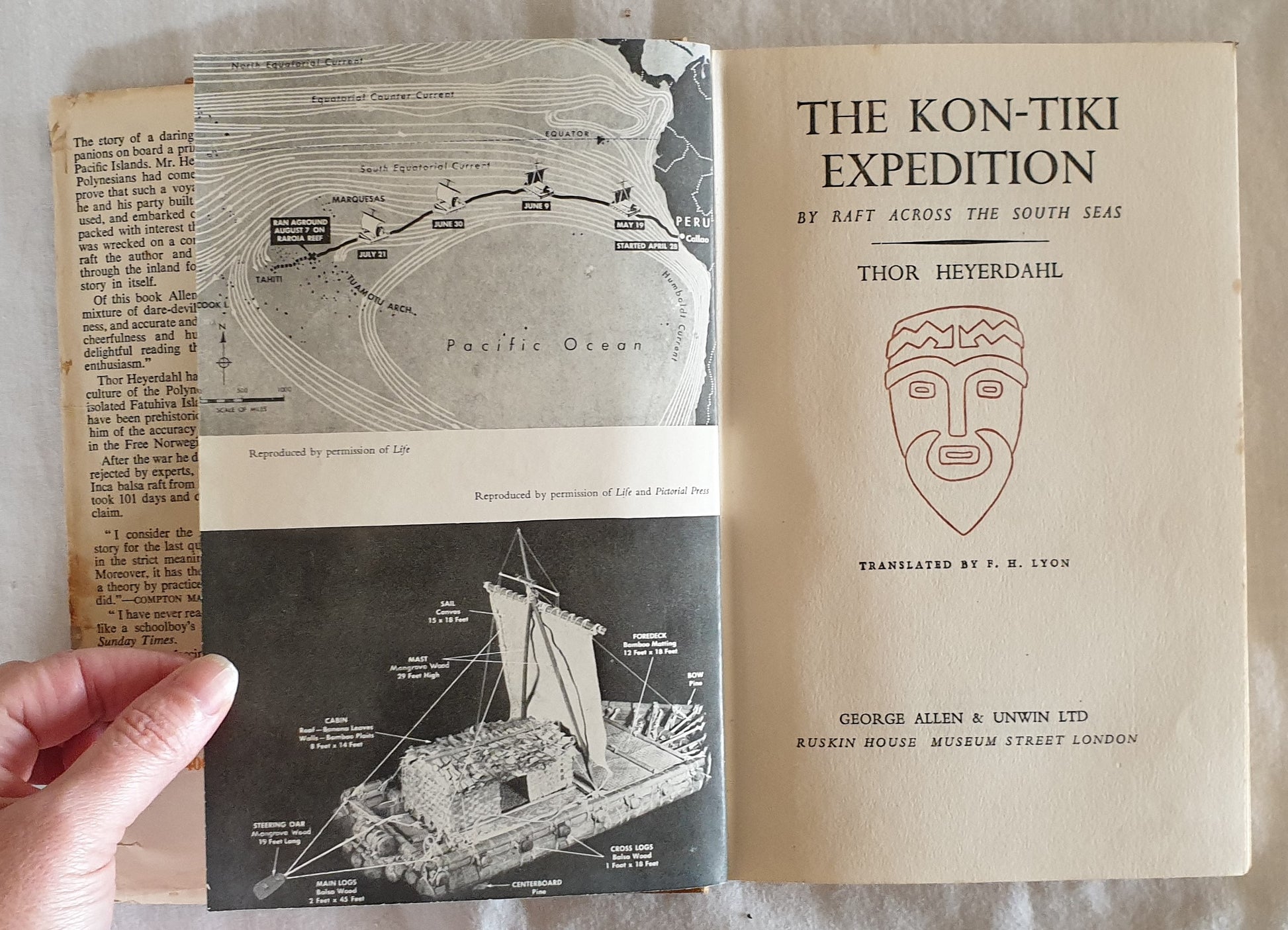 The Kon-Tiki Expedition  By Raft Across the South Seas  by Thor Heyerdahl