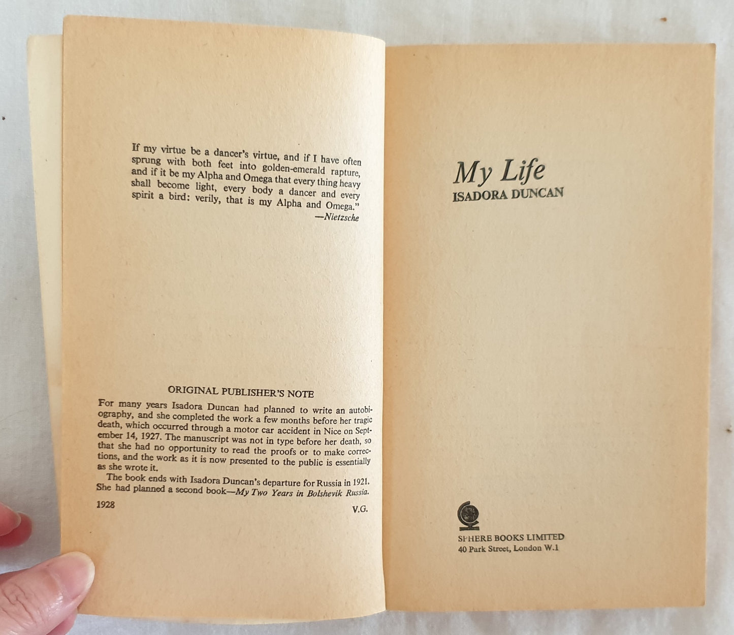My Life by Isadora Duncan