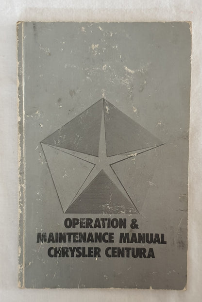 Operation & Maintenance manual Chrysler Centura