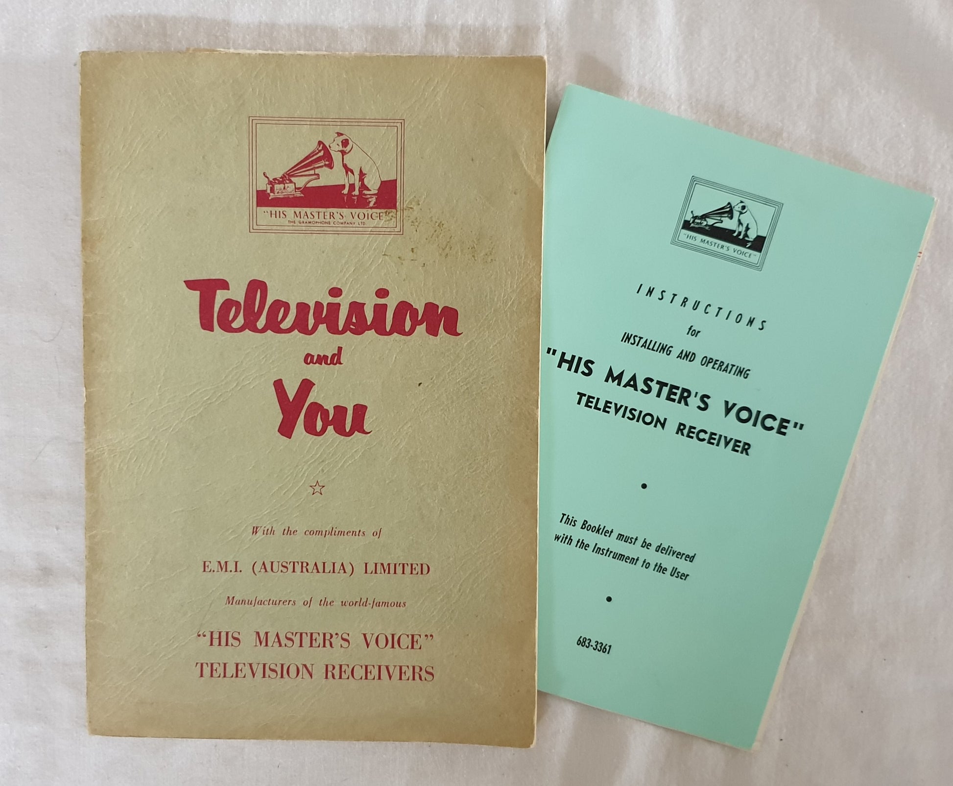 Television and You  "His Masters Voice" Television Receivers