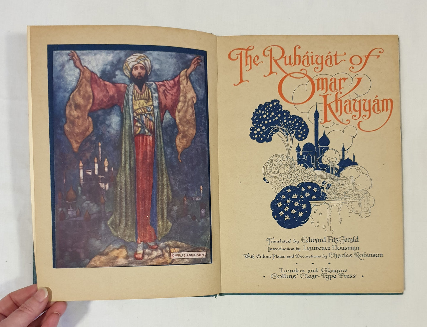 The Rubaiyat of Omar Khayyam  by Edward Fitzgerald  with colour plates and decorations by Charles Robinson