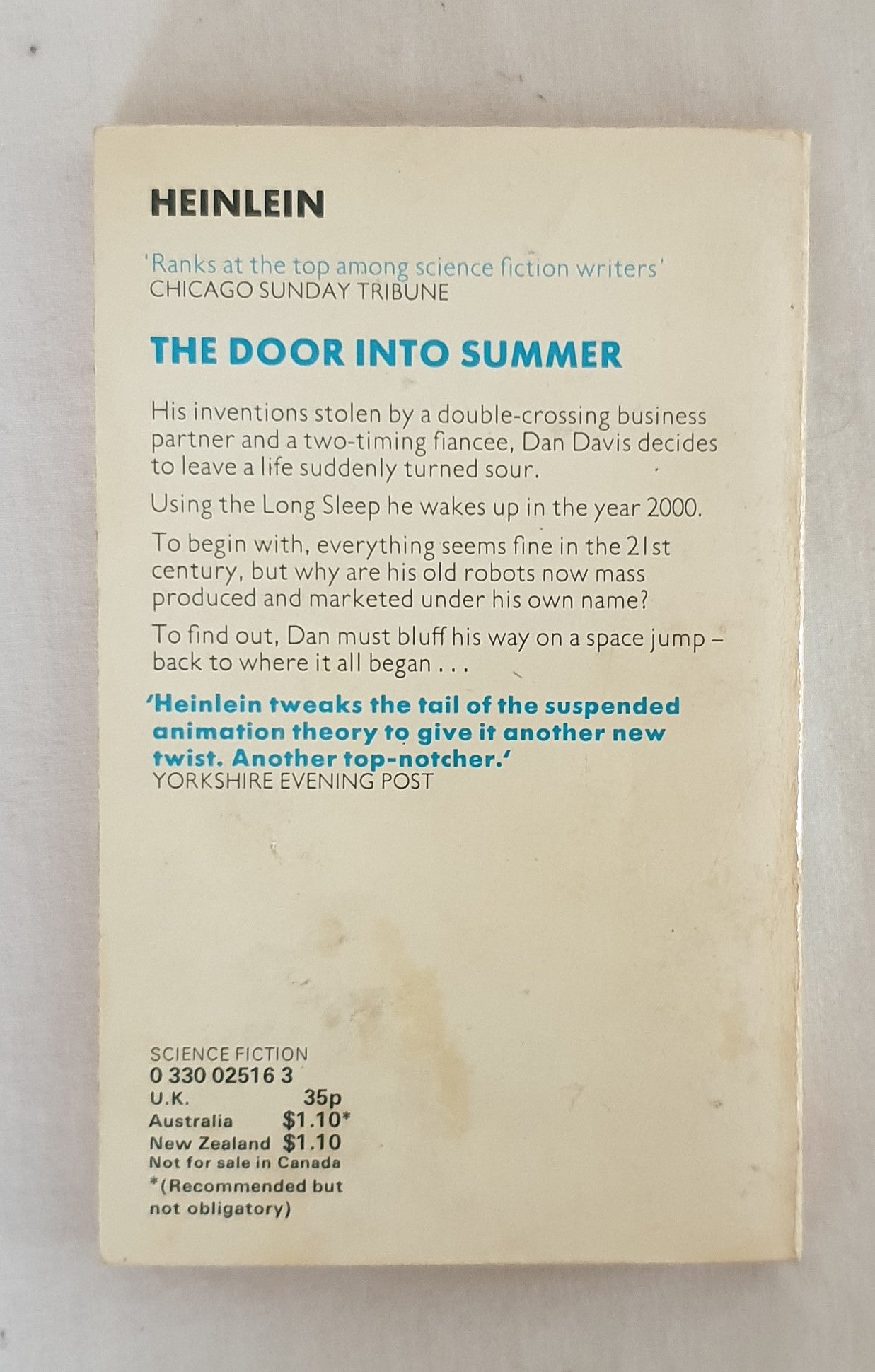 The Door into Summer by Robert Heinlein