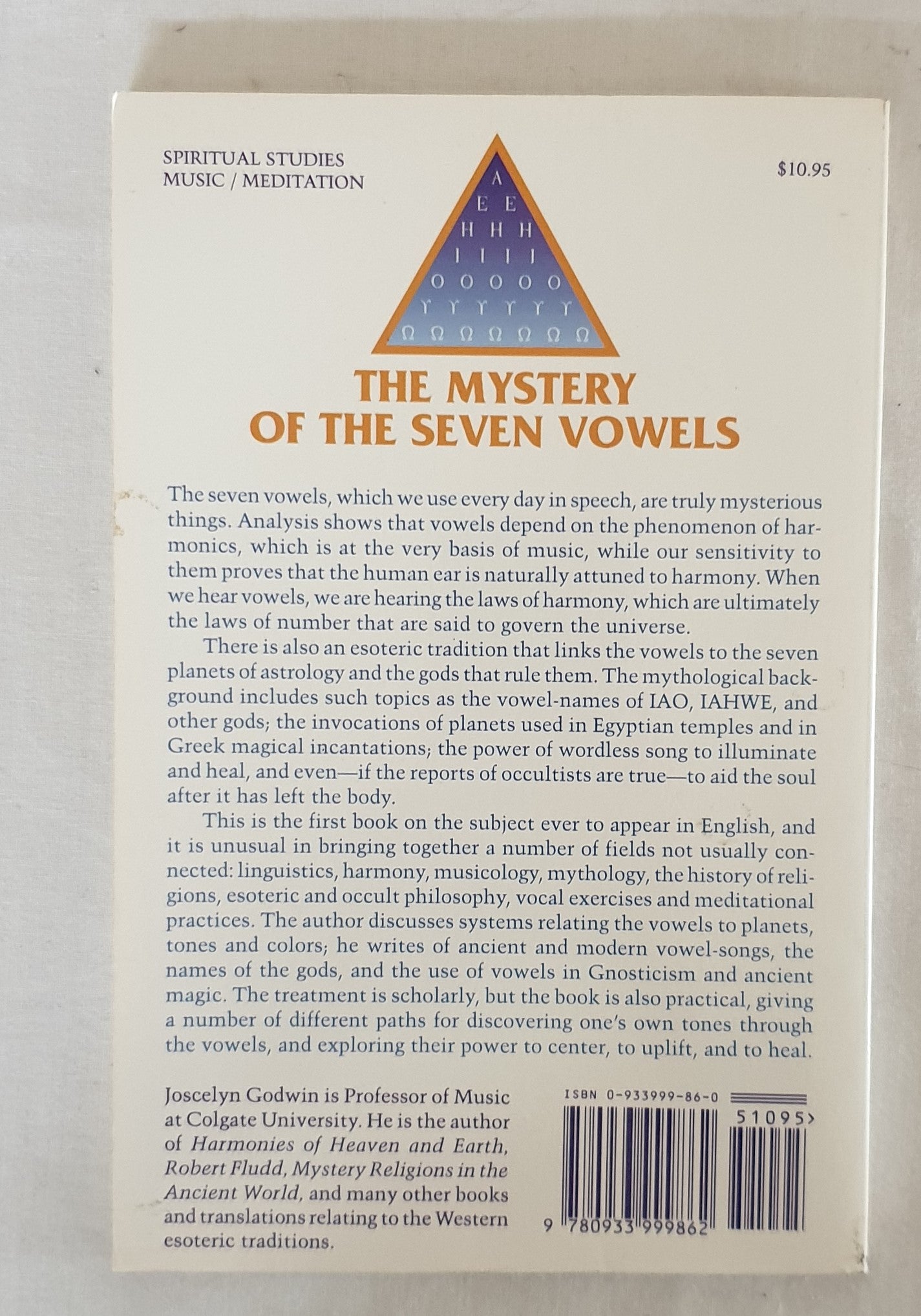 The Mystery of the Seven Vowels by Joscelyn Godwin