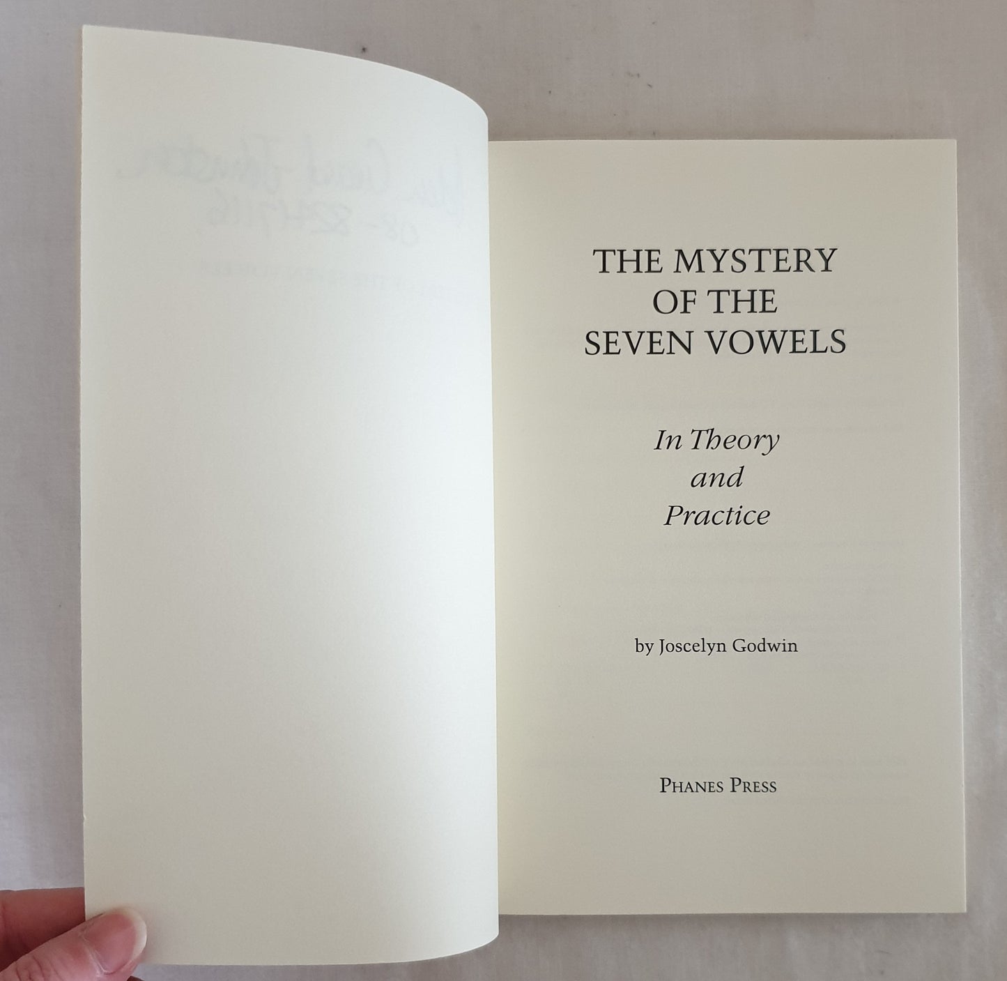 The Mystery of the Seven Vowels by Joscelyn Godwin