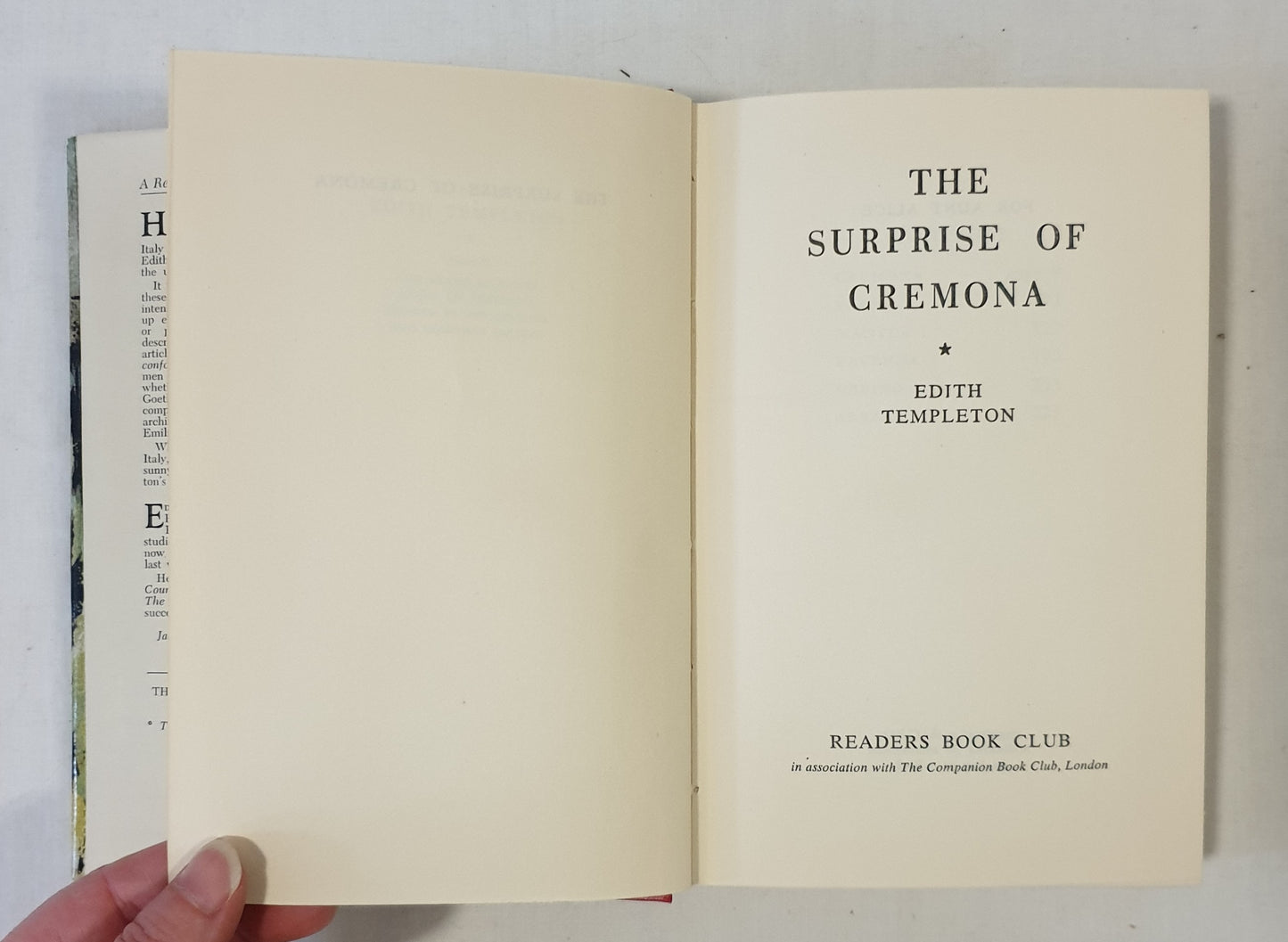 The Surprise of Cremona by Edith Templeton