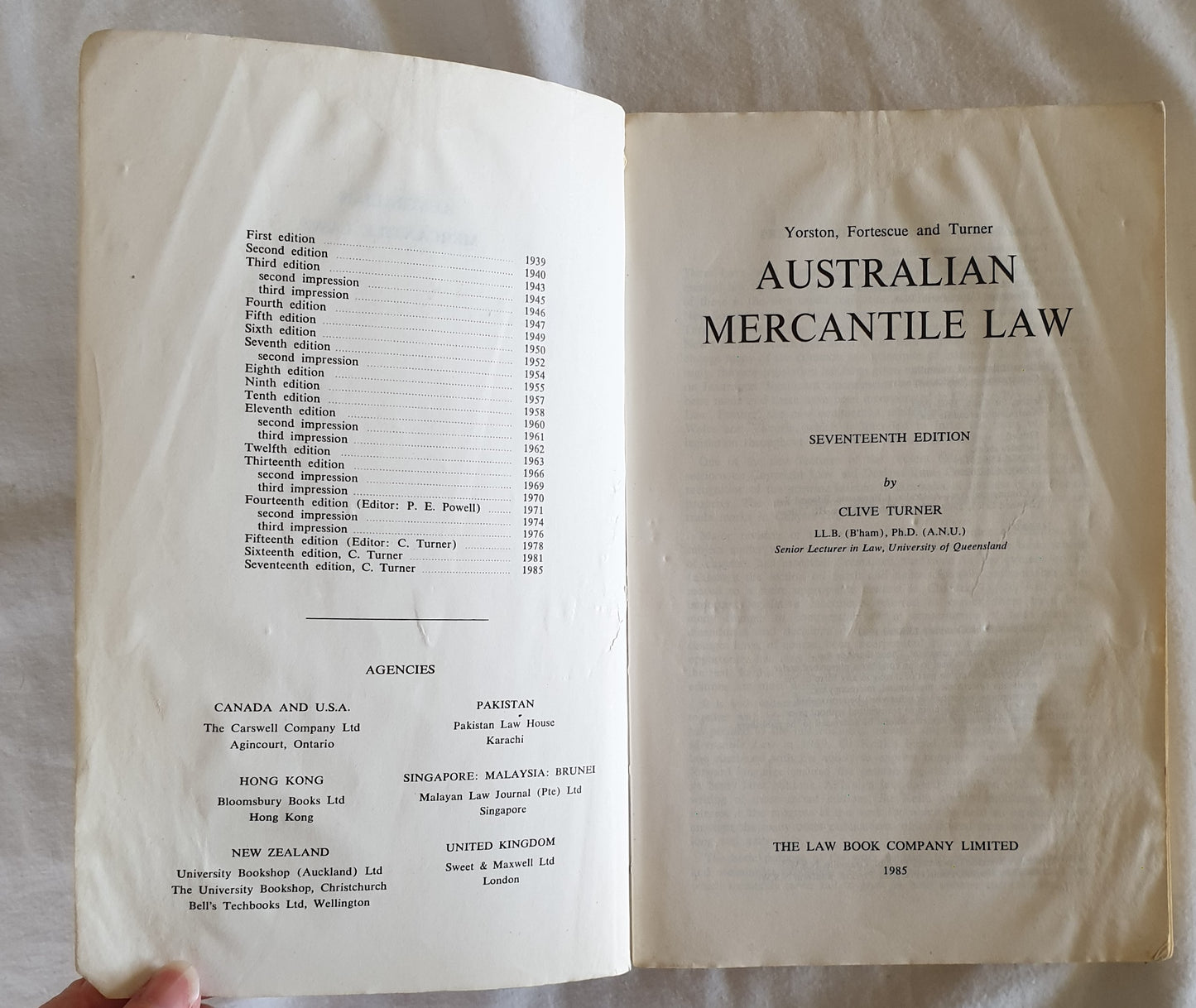 Australian Mercantile Law by Clive Turner