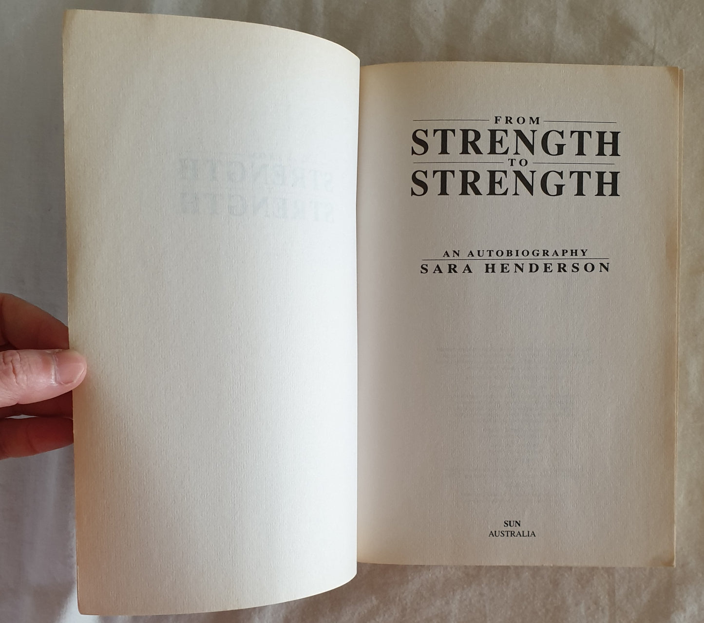 From Strength to Strength by Sara Henderson