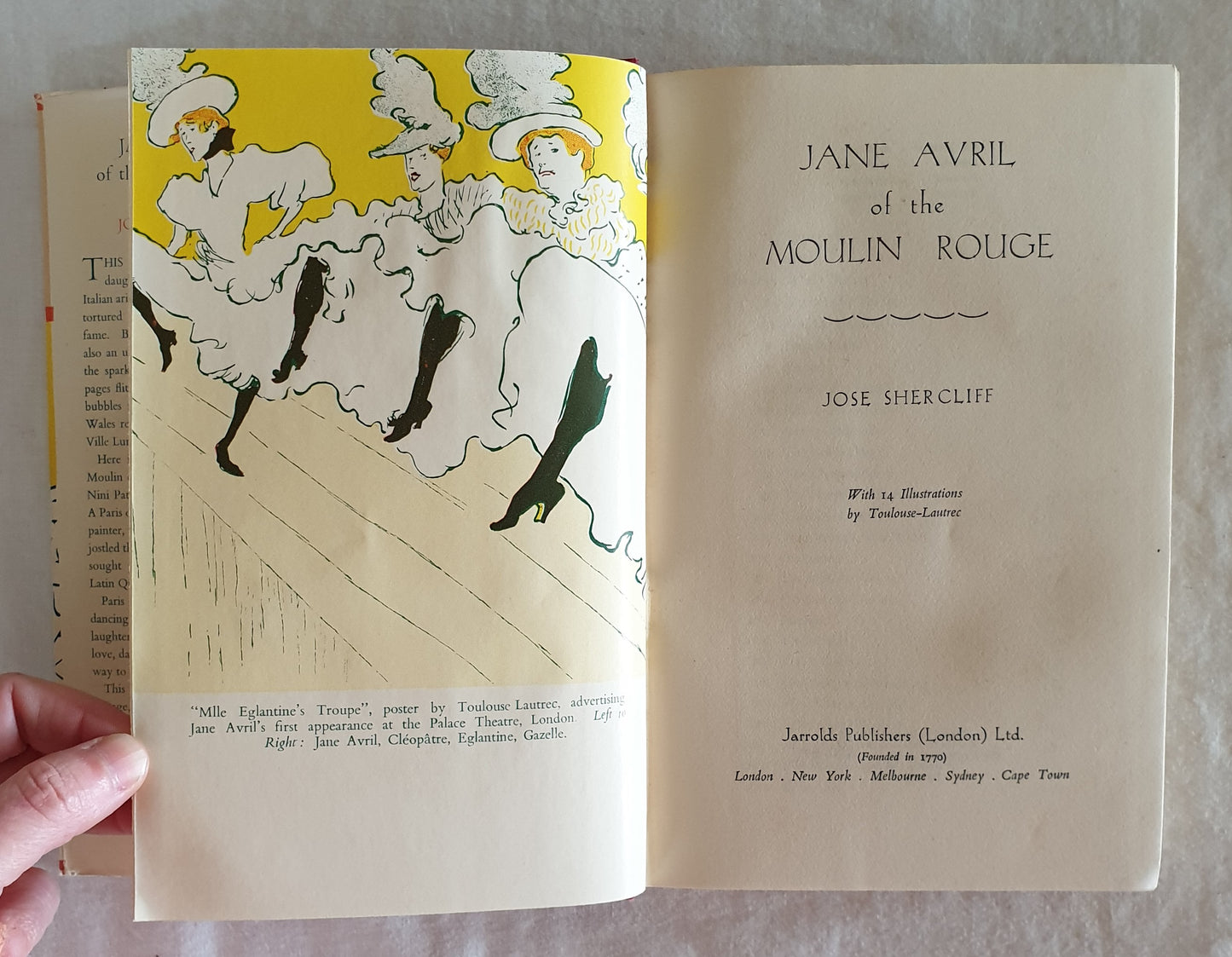 Jane Avril of the Moulin Rouge  by Jose Shercliff  Illustrated by Toulouse-Lautrec