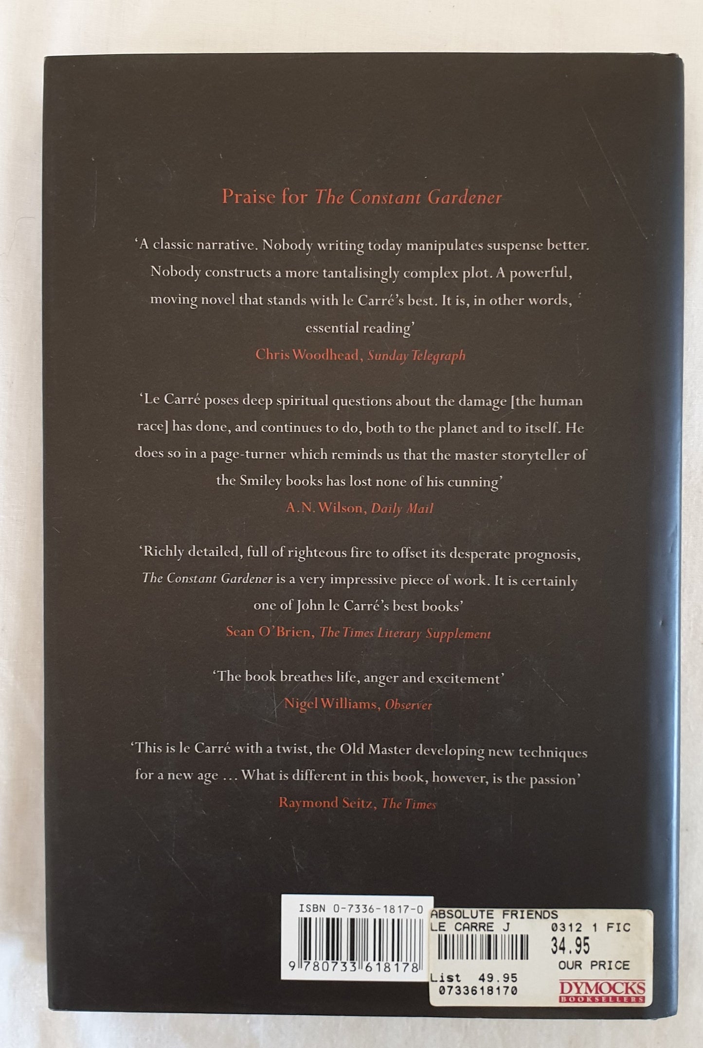 Absolute Friends by John le Carre