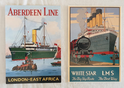 Aberdeen Line | White Star LMS Postcards by Santoro Graphics