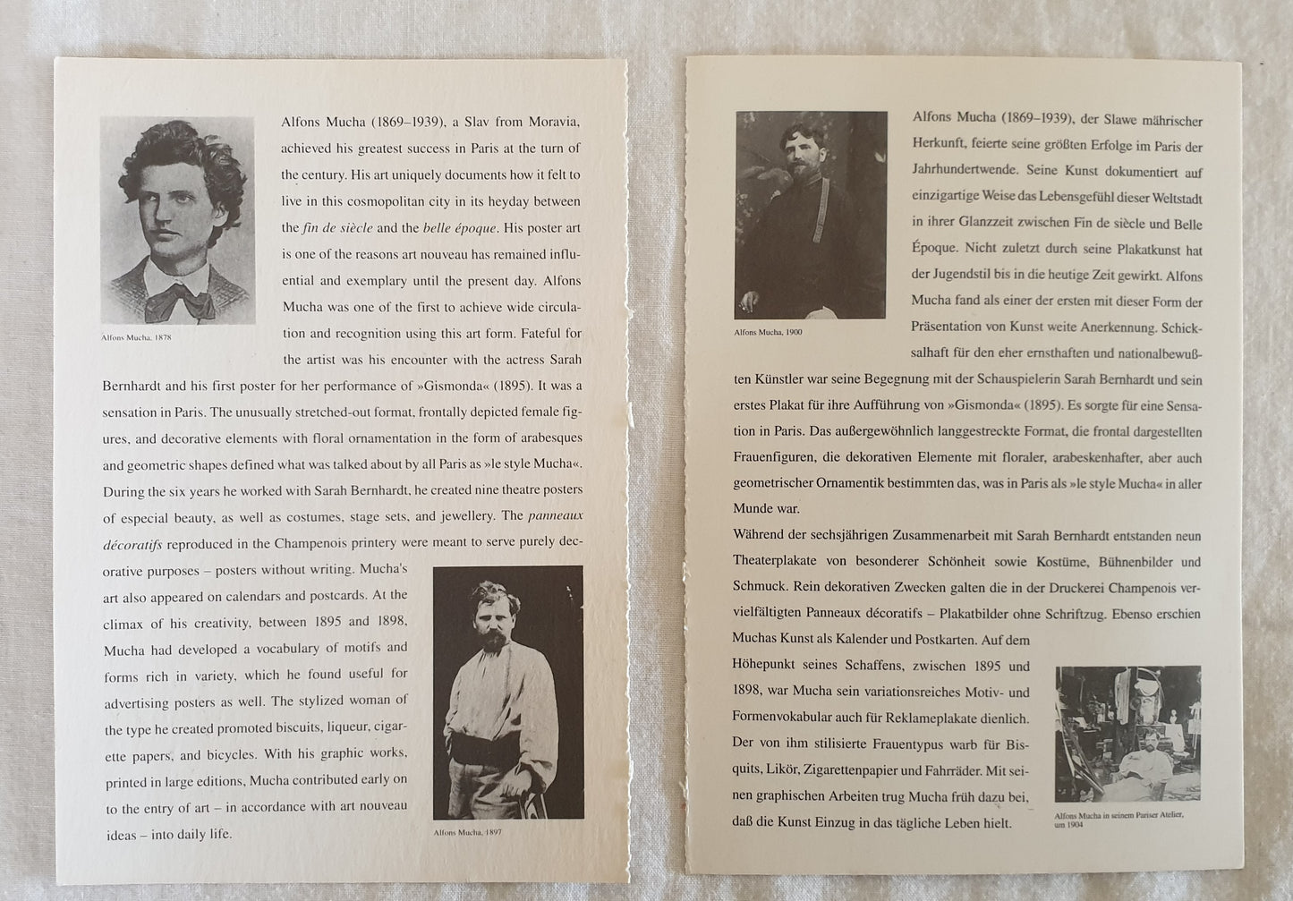 Alfons Mucha 30 Postcards (deconstructed)