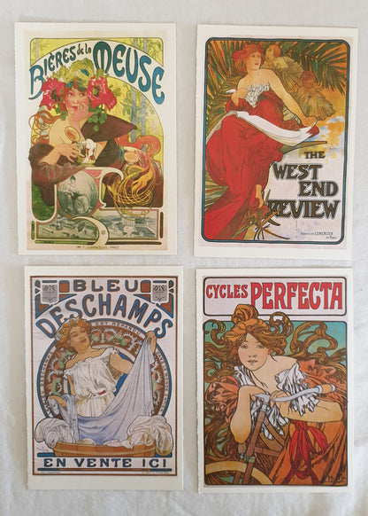 Alfons Mucha 30 Postcards (deconstructed)