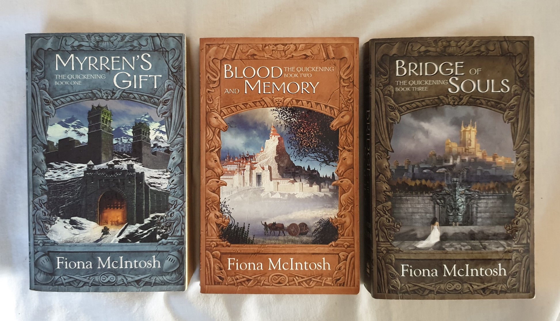 The Quickening Trilogy by Fiona McIntosh (complete set)