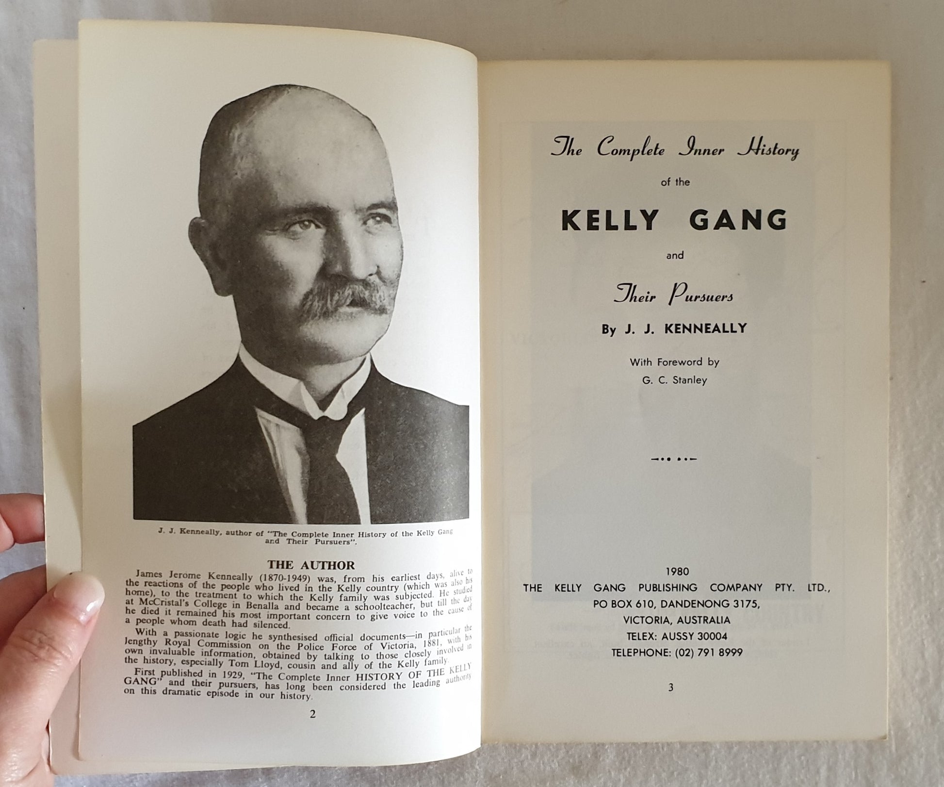 The Inner History of the Kelly Gang by J. J. Kenneally
