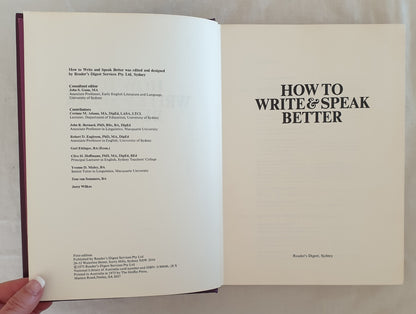 How to Write & Speak Better by Reader's Digest