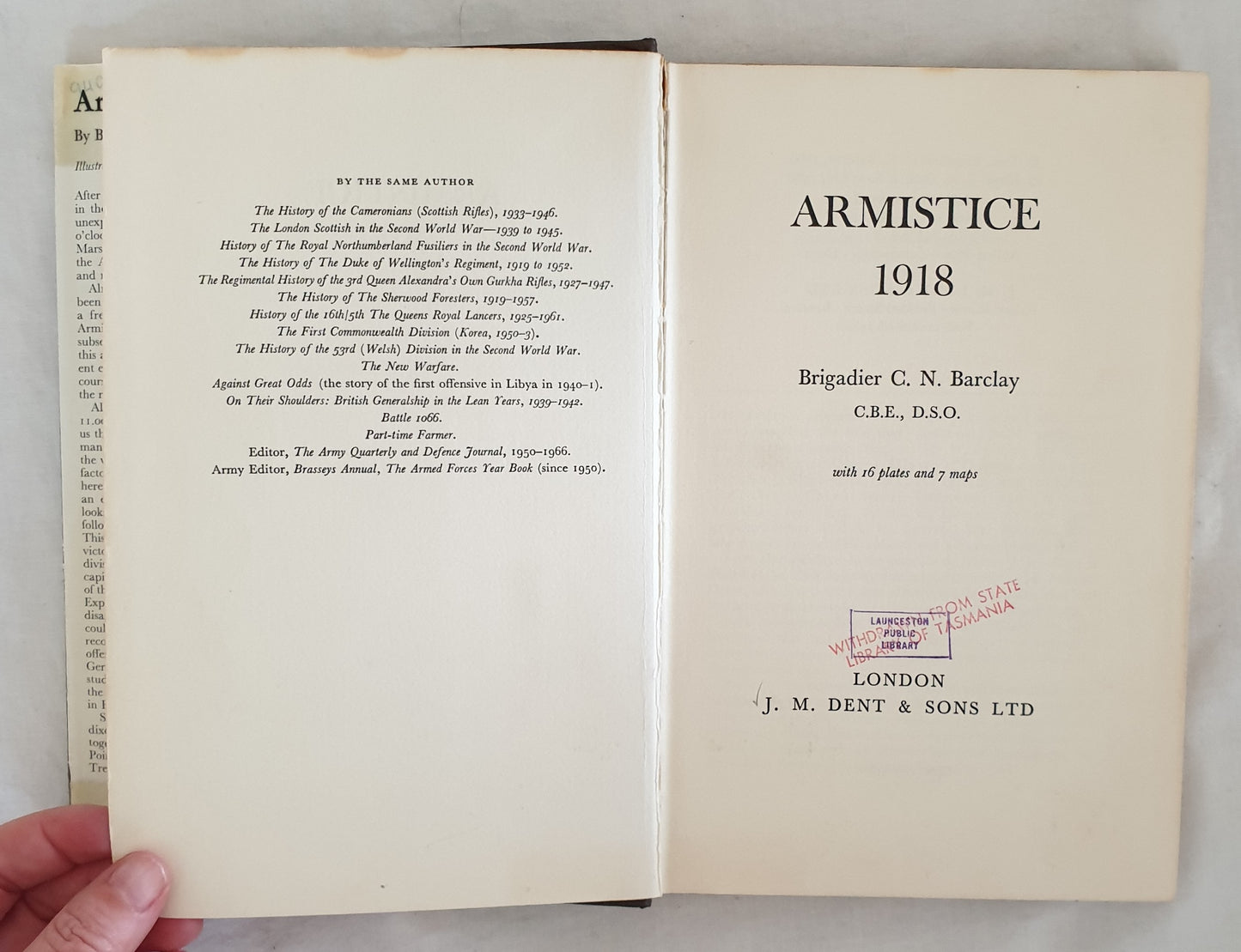 Armistice 1918 by Brigadier C. N. Barclay