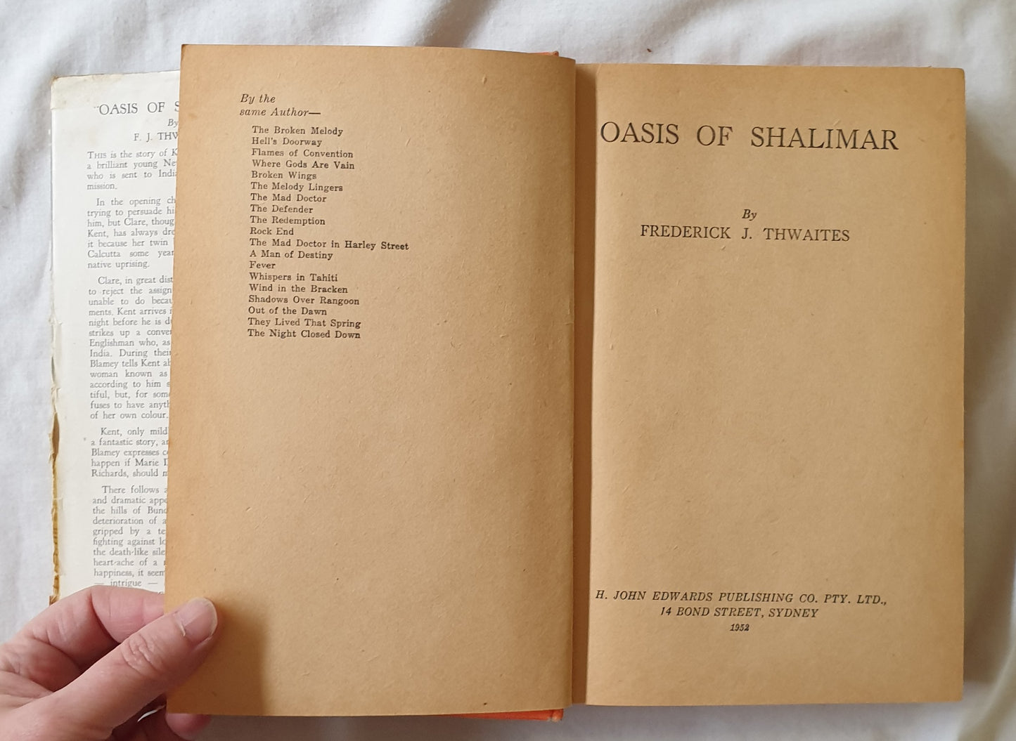 Oasis of Shalimar by Frederick J. Thwaites