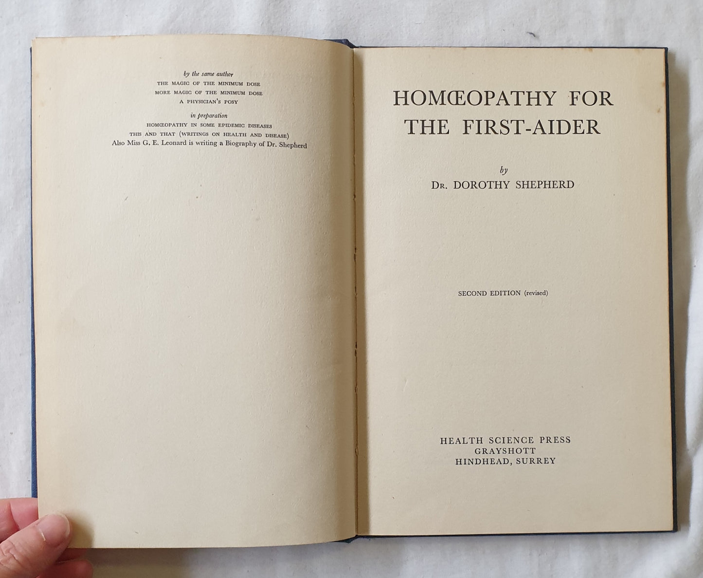 Homoeopathy for the First-Aider by Dorothy Shepherd