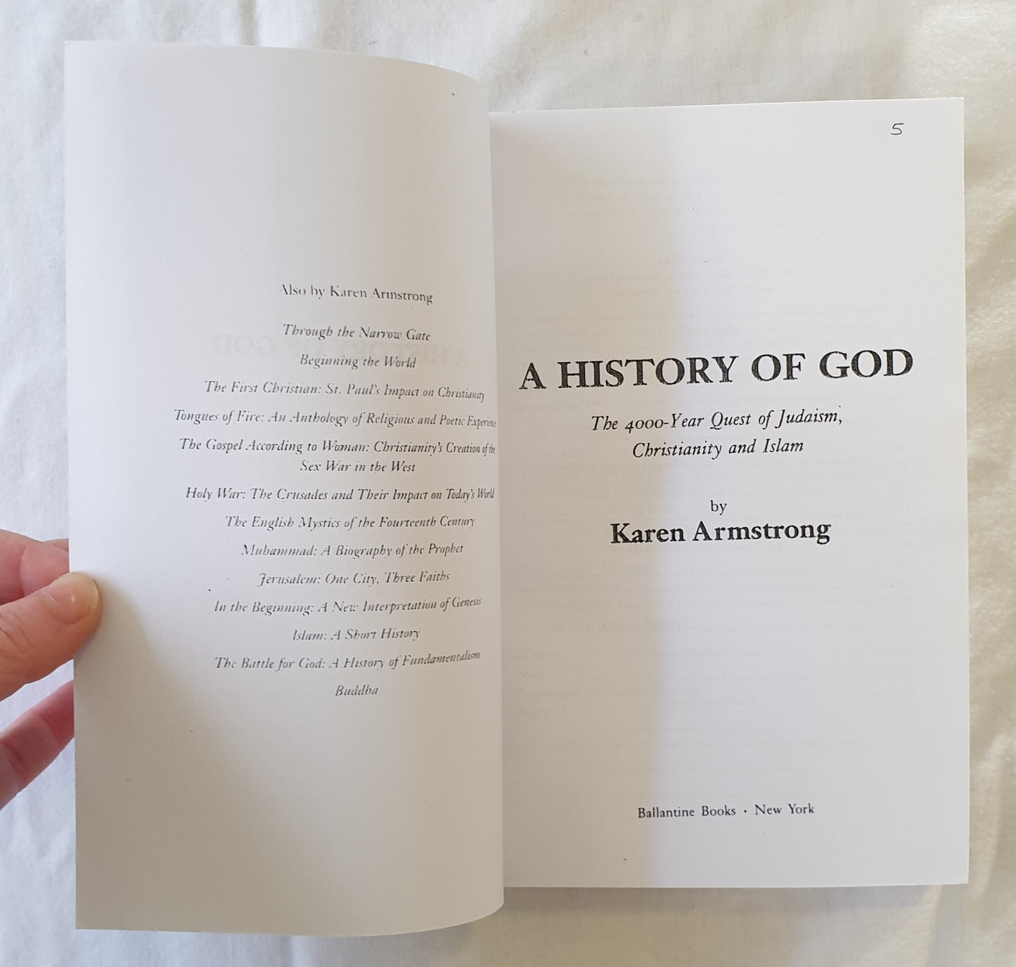 A History of God  The 4000-Year Quest of Judaism, Christianity and Islam  by Karen Armstrong