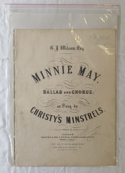 Minnie May As sung by Christy’s Minstrels