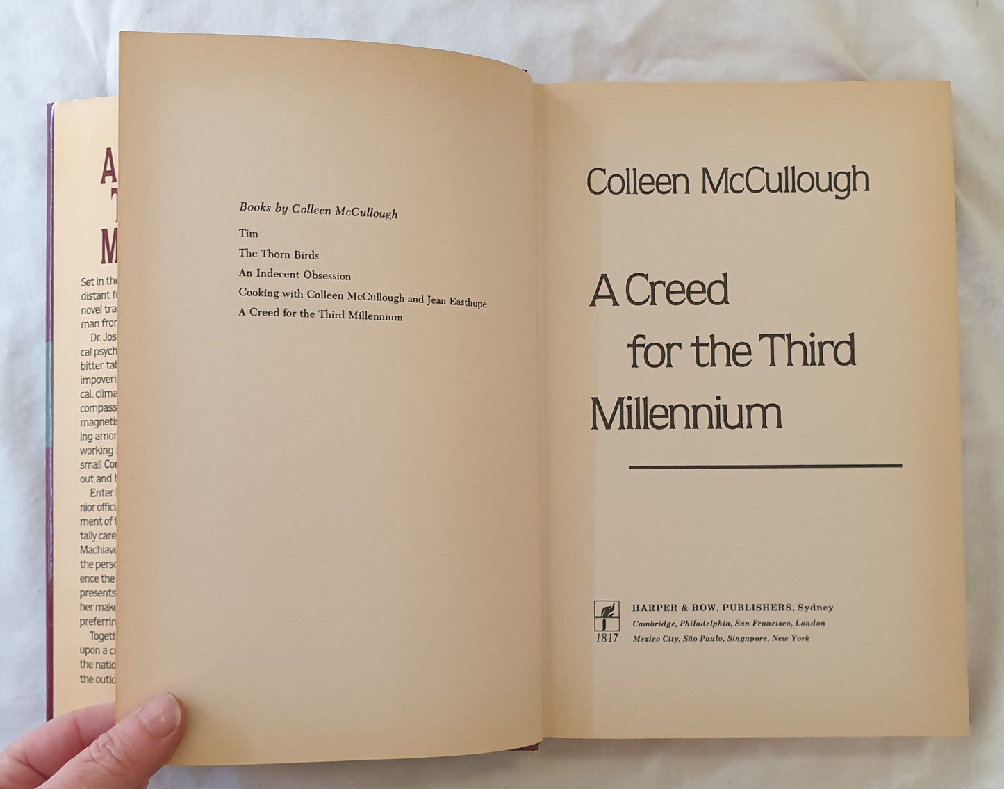 A Creed for The Third Millennium by Colleen McCullough