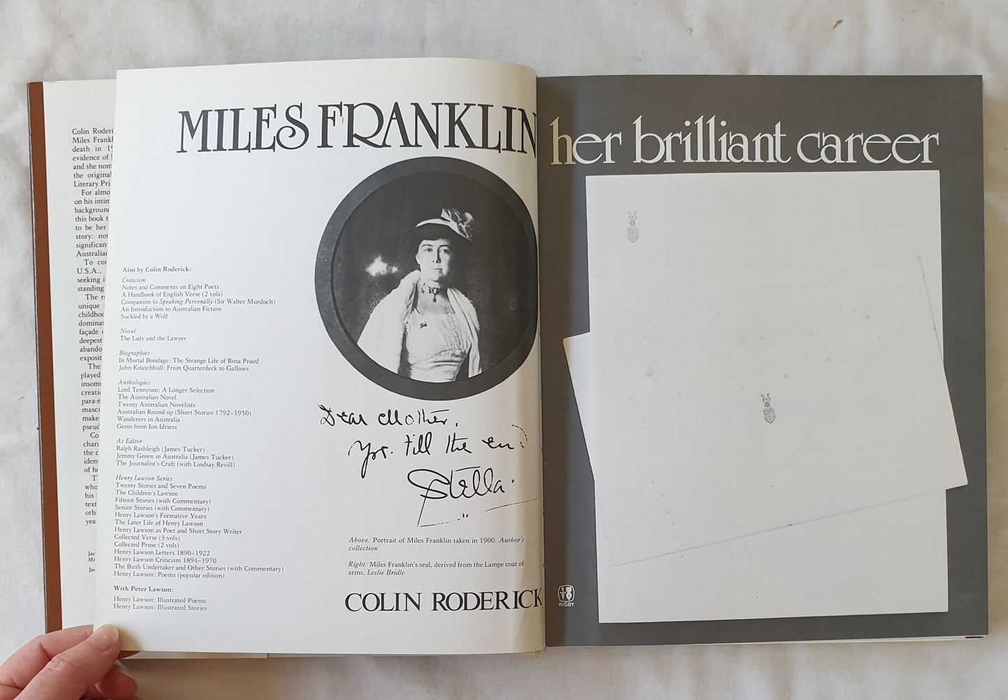 Miles Franklin Her Brilliant Career by Colin Roderick
