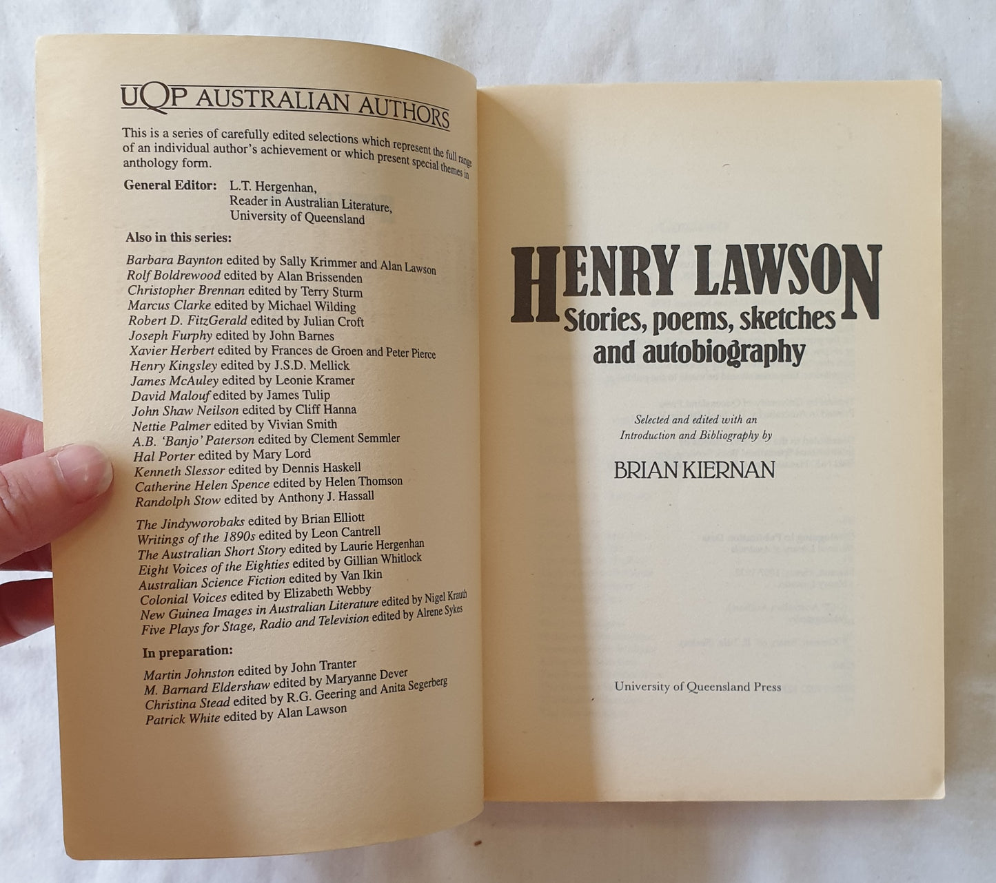 Henry Lawson Edited by Brian Kiernan