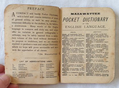 The Mazawattee Pocket Dictionary of the English Language