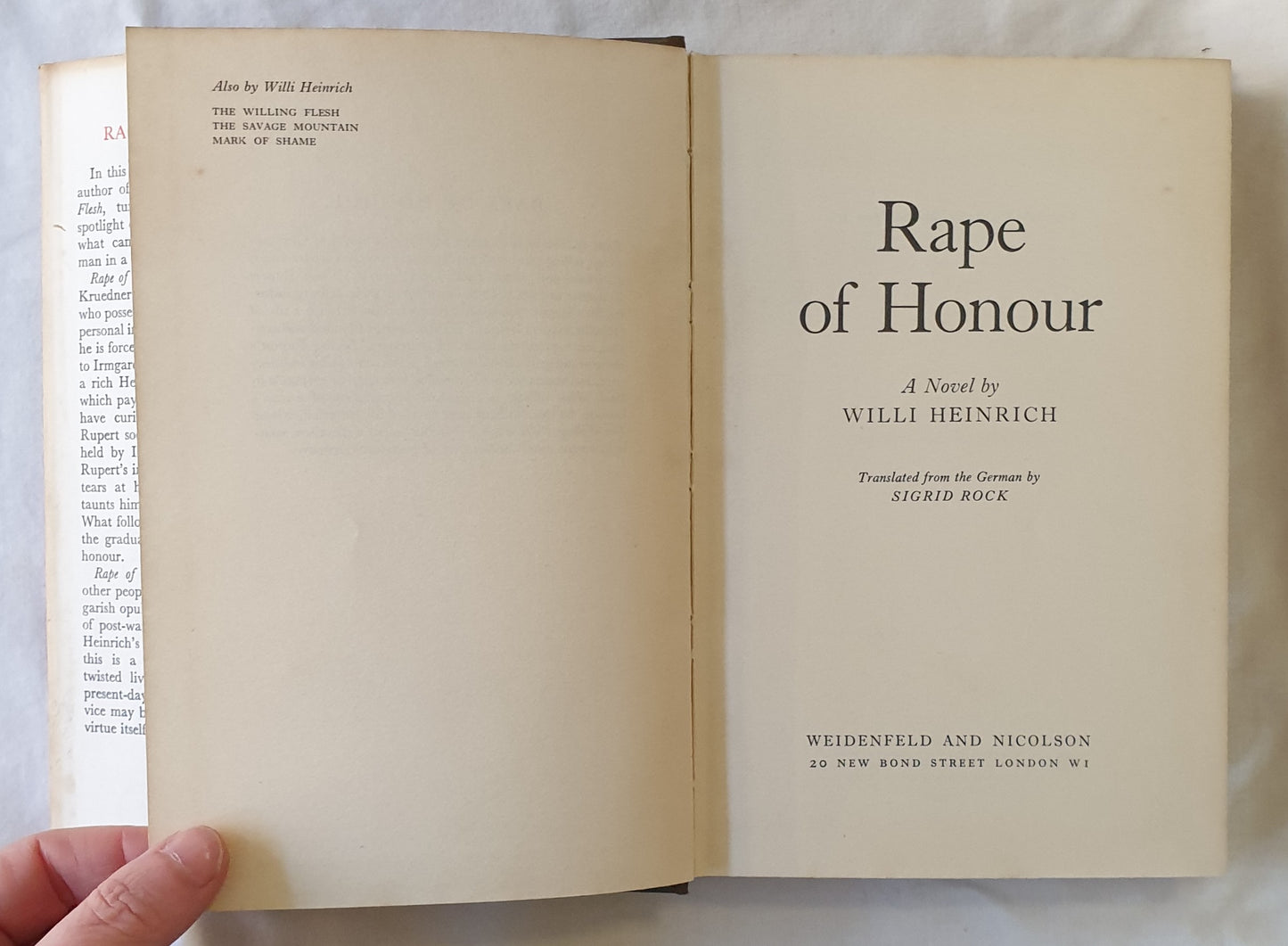 Rape of Honour by Willi Heinrich
