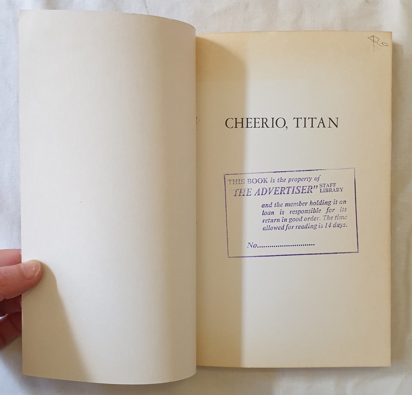 Cheerio, Titan by Eileen O’Casey